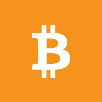 A white Bitcoin (₿) logo is displayed on an orange background, symbolizing the $BTC position mentioned in the post about Cardone Capital's strategic addition of 20 Bitcoin at $76,500 to a real estate portfolio backed by hard assets and rental income.