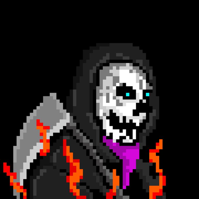 The image features a skull with a black hood, wearing a purple scarf around its neck. The background of the image is dark, which contrasts with the bright colors of the skull's outfit. There are also some flames visible in the bottom right corner of the image. The caption reads "I got my first ever honorary included in the upcoming Rogue Protocol collection and it’s a fkn banger!! Do not miss this free mint!! Rogue Protocol 333 pieces - all 1/1 July 1st on @opensea - @savages__111 and the amazing community he's built!".