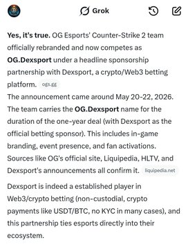 The image features a text block on a screen with a white background, displaying information about an event called "OG. Dexsport" which seems to be taking place in June of this year. The image also shows a screenshot of the event page from "OG. Dexsport", providing details about the upcoming game and prizes available for participation.