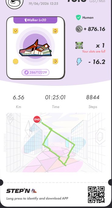 This image shows a poster with a graphic that indicates there is an app called "Step N" for iPhone users, which is about exercise or health tracking through a pedometer. The poster provides details such as the app name, the time of release (16th June), and its description on how to use it properly.