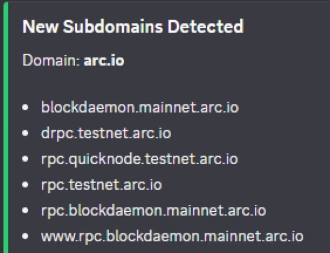 The image shows a screenshot of an online chat or discussion related to web scraping. It displays various text elements, including "@arc" which seems to be the main focus at the moment. There is also another message about Arc being almost there with setting up mainnet endpoints for @arc whitepaper. This could indicate that the user is in the process of getting the necessary information to deploy the web scraping capabilities on a new subdomains detected.