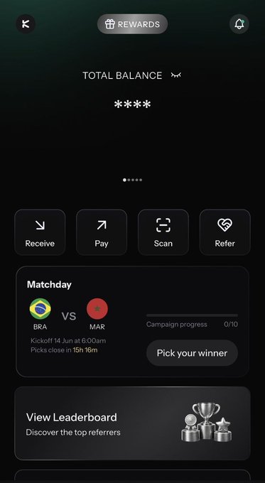 The image shows a smartphone screen displaying an app called "Kastzy" that allows users to predict match results and receive cashback rewards for their predictions. The app has a feature that lets users know if they have won or lost a bet, with a leaderboard showing the top three winners of each round. The post suggests using this app to double your cashback by predicting the outcome of the Match Day event on the KAST app.