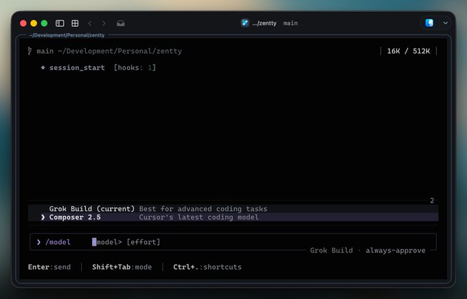 The image shows a computer screen displaying a code editor window with a black background, indicating that the user's code has been executed or is currently being edited. The code includes text such as "@cursor_ai" and "@xai", which are likely related to the Grok Build It platform. The post highlights an interesting feature of the Grok Build It platform: it allows users to build, test, and deploy applications using a simple drag-and-drop interface. This makes it easy for users to focus on writing code without getting bogged down in complex development processes.
