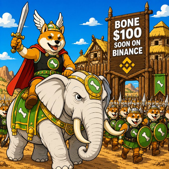 The image features an elephant standing on its hind legs, holding a sword as if ready for battle with some dog soldiers running around behind him. The background shows a wooden castle or building with banners hanging on it, possibly indicating that this event takes place in a strategic location, like a training ground or a festival site. The post about the BONE project explains how the platform is focused on real utility through Shibarium and strong ecosystems support by connecting developers with users around the world. It also highlights its dedicated global community of skilled partners who work together to create robust systems that can accommodate rapid development and growth, making it an attractive option for organizations looking to leverage cutting-edge technology solutions.