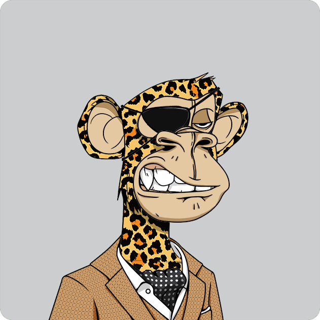 The image features a cartoon monkey wearing a suit, tie, and sunglasses with its mouth open wide as if it's making a funny face or speech. The monkey appears to be wearing a tie that has "Monke" written on it. The background of the image is gray, which contrasts with the colorful attire of the monkey. There are no other objects in the image besides the monkey and the tie.