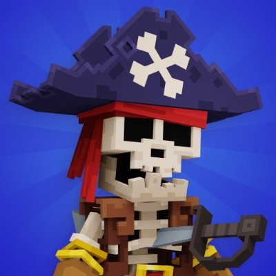 The image features a pirate character wearing a hat, a brown leather jacket, and holding a sword. The background of the image is blue, with white rays coming from the top right corner. There are also some text elements present in the image, including "Time for some Web3 gaming nostalgia" written below the pirate character's head and "@PirateNation".