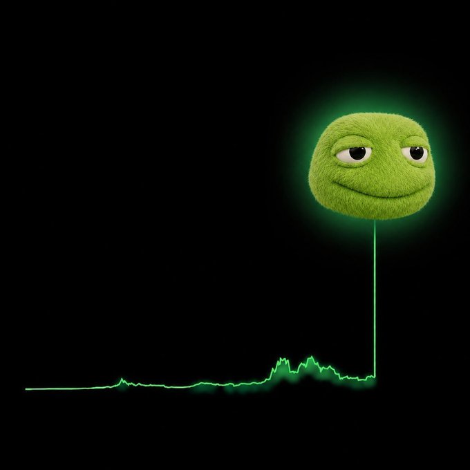 An illustration shows a green fuzzy head character on a vertical line resembling an EEG readout against a black background.