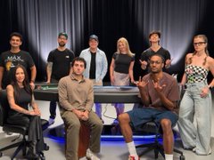 A group of cast members from the reality TV show "The Challenge" pose together on set, with the caption humorously suggesting they should all vote out a contestant named Cate.