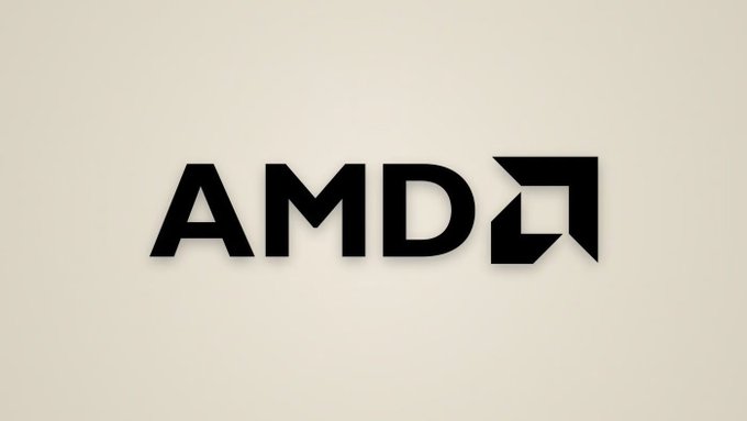The black AMD logo with its distinctive arrow design is displayed against a plain white background.