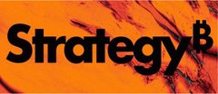 The image features a stylized "Strategy" logo, likely referencing MicroStrategy (the company behind the STRC and MSTR tickers mentioned), displayed in bold black text against a vibrant orange and red textured background. The visual branding aligns with the post's discussion of STRC's evolution from retail-driven growth toward potential institutional capital involvement.