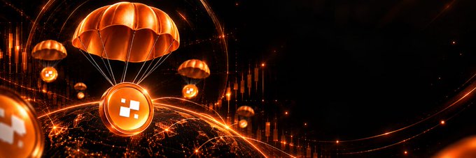 Orange parachutes drift through a glowing digital cityscape, delivering glowing $CZR coins to participants of the CZRX Genesis Airdrop, symbolizing the free token drop described in the post where 5,000,000 CZR will be split among users completing simple tasks by September 30.