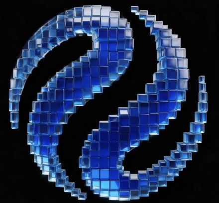 A 3D graphic of a stylized letter 'Z' made of blue, glossy, cube-like blocks against a black background.