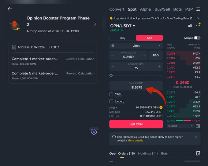 The image shows a trading app with two main sections, one for receiving payment, and another for placing orders. On this specific section, there is an order for $18 worth of Bitcoin, which has been updated to sell the BTC coin. Another button in the bottom left corner is red, indicating that the user can click on it to receive their Payment from the booster campaign they already contributed. The post title states "I'm waiting to receive my $18 Payment from !" and there's a link to check the user's payment status for the booster campaign.