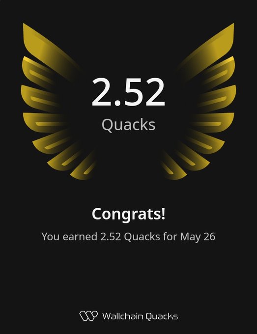 The image features a poster or card that displays an achievement for someone who has earned 2.52 Quacks (a currency used by Quakers). The text on the card congratulates the person, stating that they have earned 2.52 Quacks in one day and are now at the top of the leaderboard. This achievement is related to the post about Quakerism Network, which highlights the importance of consistency and hard work in building momentum towards success.