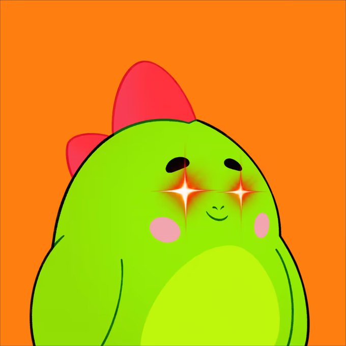 A cute green cartoon character with a red bow on its head smiles with sparkling star-shaped eyes, set against a bright orange background. The image reflects the playful, approachable branding of Sleepagotchi while highlighting the post's message about user data ownership and the growing wellness industry.