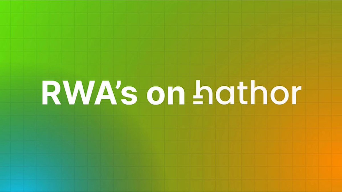 The image features a text box that says "RWA's on: HATHOR" along with a colorful backdrop of various shades of green, orange, yellow, and white squares arranged in rows. The caption below this text box provides further information about the color scheme used for the background. This is likely an advertisement or promotional image related to a gaming platform or a streaming service that uses unique color schemes to attract users' attention.