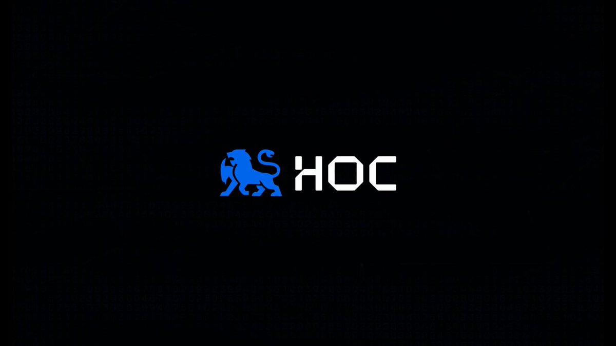 The image features a logo for an AI named HOC, which stands out against a black background. The text "HOC" is written in white letters, while the rest of the image is in shades of blue. The caption below the image provides some context about the AI agent and its capabilities.
