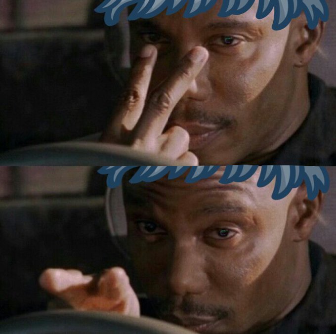 Two stacked frames show actor Will Smith looking intensely off-camera, first rubbing his eyes with his fingers, then extending his hand forward in the dark.