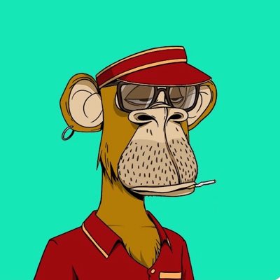 A cartoon monkey wearing a red cap, sunglasses, and a red collared shirt smokes a cigarette against a teal background, channeling a confident, "cool" vibe that matches the hyped-up energy of "Lfg."