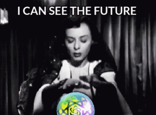 𝗡𝗲𝗿𝗲 𝗣𝗲𝗿𝗲 𝗦𝗲𝗰𝗮𝗴 𝗠𝗲𝗿𝘀𝗲, a woman with long hair holding a globe and reading the words "I can see the future".