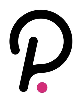 The image shows the Polkadot (DOT) logo, a stylized black "P" with a pink dot, accompanying a post announcing that the Polkadot network experienced a sharp increase in daily transactions, surging from single digits to nearly 1,000 in 24 hours.
