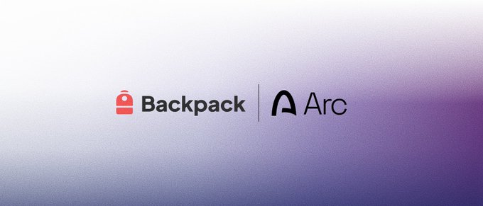 A banner displaying the Backpack logo next to the Arc logo on a gradient background.