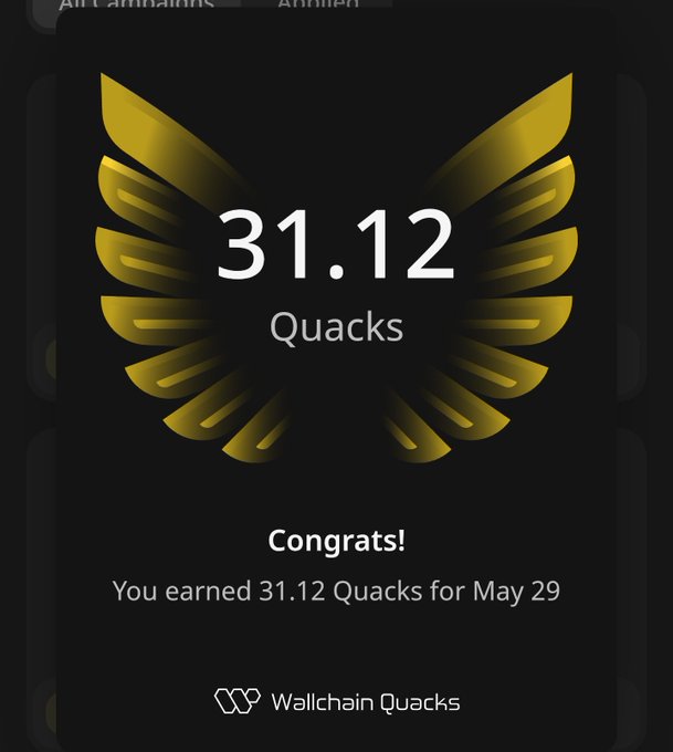 "I have successfully added 31.12 Quacks to my bag. I would like to extend my sincere congratulations to @wallchain for the profits achieved on May 29. I maintain a very optimistic perspective regarding: In my view: Quacks are on an upward trend. My conviction remains". Focus on what is in the image and how it relates to the post.