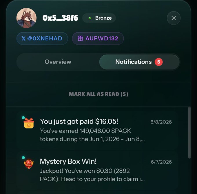 The image shows a notification screen from an online game, likely related to a betting app like eBay or a casino. The main focus of this screen is an alert for a rewards program called "Jackpot! You've won $30,000!", indicating that the player has achieved a significant milestone within the game. Below this main alert, there are also smaller notifications about other achievements and updates related to gameplay in the form of emojis, making it clear what each accomplishment or event is worth in terms of points or currency. The game appears to be playing out fairly evenly with a total of two players involved, one more successful than the other.