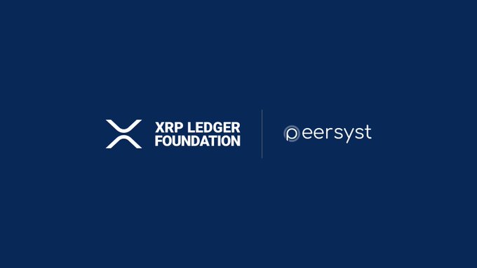 The image features a blue background with white text that reads "XRP Ledger Foundation" and "@Peersyst". The text also includes the words "building a robust, 24/7 consensus health and performance tracking, dUNL validator and hub monitoring, automated network alerts, and status reporting." This suggests that the image is related to the XRP Ledger Foundation and @Peersyst's collaboration in developing innovative solutions for network monitoring.