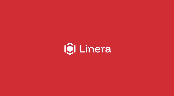 The white 'Linera' logo centered on a solid red background.