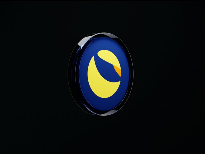 The image displays a logo with a circle containing a yellow moon symbol, positioned against a black background. Below the logo, there is text that reads "Terra Luna Classic shall rise to $1 dollars again. Keep observing guys. One thing about #LUNC is that it always pulls surprises on the market. You never see it coming." The image is simple and does not contain any additional elements or details beyond the logo's design and accompanying text.