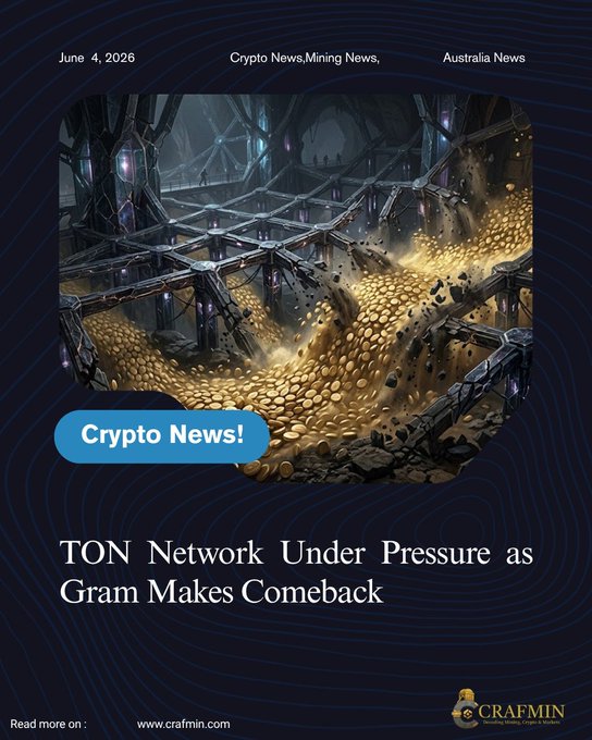The image features a poster for TON Network, which has been rebranded from Toncoin to Gram. The poster includes text that reads "Why Is TON Network Rebranding Its token? The move from Toncoin to Gram could mark a major shift in the project's identity and ecosystem strategy". This suggests that the change in the project's name might be related to changes in its core values or business model, possibly due to shifts in the cryptocurrency market or user preferences.