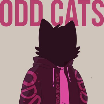 A stylized illustration of a silhouetted cat wearing a hoodie with a pink tie features the bold pink text "ODD CATS" at the top, promoting the @ODDCATSdotCOM NFT project mentioned in the post as a recommended crypto asset to focus on this season.