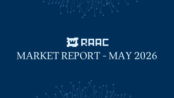 The image features a blue banner with white text that says "Market Report - May 2016" at the top, followed by a list of items written below it. The first item on the list reads "Gold down 15%". Next, there is a statement about Treasury yields being at multi-year highs and how this may affect the RAAC's collateral ratio. The text suggests that the RAAC's collateral ratio has reached 4.49% of all veCRV (Volume Crowdedness Index), which can impact its market power during periods of high veCRV. Additionally, there is a statement about RAAC's voting power in the bond measure being at 4.5% of all bonds. This could imply that the RAAC has a say in the decisions made regarding this particular bond measure. Overall, it seems to be an informational post discussing various financial and economic topics related to the market.
