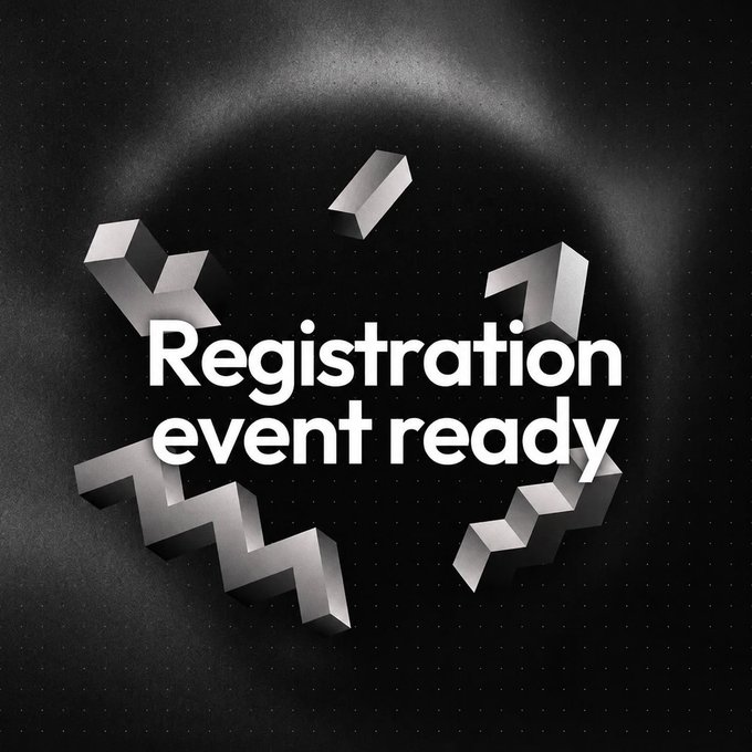 The image features a black background with white text that reads "Registration Event Ready" and "NIGHT Pre-Registration Event is Live!". The text is surrounded by various shapes, including squares, triangles, and circles, which are part of an abstract design. The overall layout suggests that this event is related to the Midnight Network's mainnet launch, as it encourages users to apply for a loyalty program before the event begins.

The image also includes a link to the post on " midnightdocs.com", providing additional information about the event and how to participate in it.