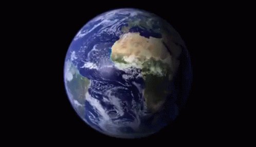 urn of earth with blue oceans and landmasses, set against a black background.