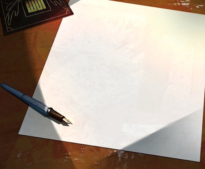A fountain pen rests on a blank sheet of paper beside a 10KTF branded box, setting the stage for a celebratory prompt inviting the community to share their favorite memories with Wagmi-san and the Grailed ahead of the project's 5th anniversary.