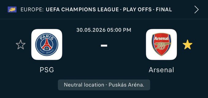 The image shows a screenshot of a sports website displaying two soccer teams, Paris Saint-Germain (PSG) and Arsenal, playing against each other. The website has a black background with white text that reads "€€€€€€€€€€€€€€€€€€€€€€€€€€€€€€€