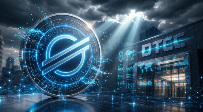 The image features a large blue coin with a silver logo, which appears to be floating in space or hovering above a cityscape. The coin has a unique design that resembles a star, giving it an otherworldly appearance. In the background, there is a building and some clouds, adding depth to the scene. The post about institutional finance and the rise of Stellar as an alternative to traditional banks suggests that the coin's value might be related to this new financial model or technology. This could mean that the coin has experienced significant growth in its value over time, making it a valuable asset for investors who are looking to diversify their portfolios with emerging technologies like blockchain and cryptocurrencies.