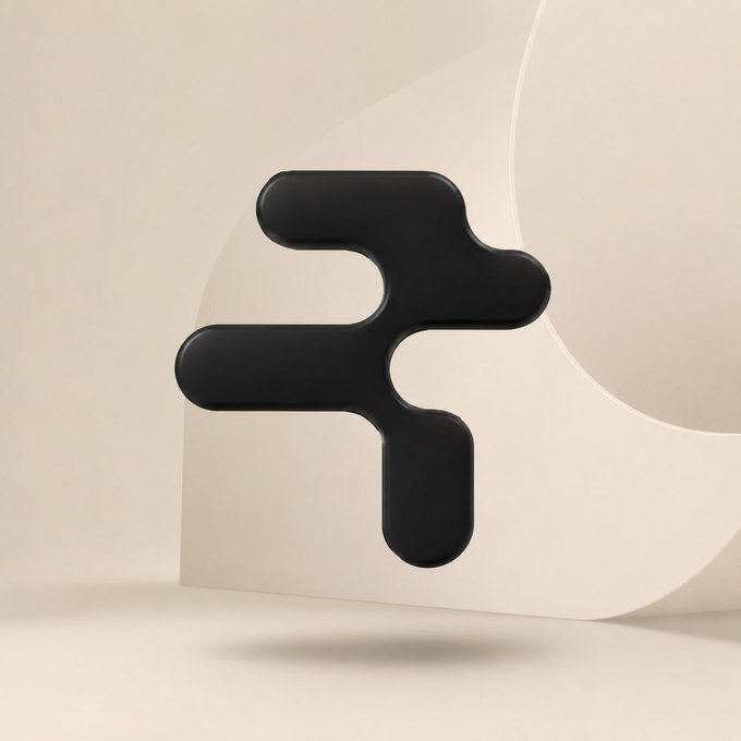 A glossy black 3D logo with interconnected rounded shapes hovers above a beige, sculptural backdrop, conveying a sense of trust and structured infrastructure that complements the message about crypto's need for reliable, verifiable systems.