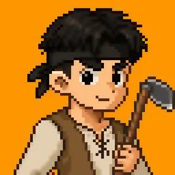 A pixel art character with a black headband and shovel stands against an orange background, evoking a mining or early settler theme. The image fits the post as a promotional graphic for the Quivers NFT marketplace and launchpad giveaway on Robinhood Chain.