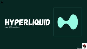 The image displays the "HYPERLIQUID" logo with the tagline "over 100+ projects" next to a stylized mint-green "H" symbol on a dark green background, promoting Hyperliquid as a featured choice among ecosystems being considered for airdrop participation.