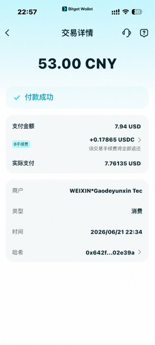 The image shows a phone screen displaying an account information for a cryptocurrency wallet, which has been set up by someone named StellarOrganizer. The screen displays details about the user's balance, transaction history, and various transactions made with the wallet over time. It also lists specific charges such as $53.00 CNY for 534.86 CNY. The phone screen also shows a message from the Instagram account @BitgetWallet CN located at StellarOrganizer.