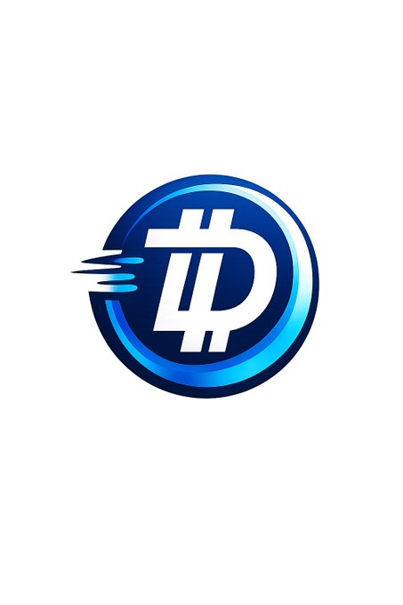A blue circular logo featuring the white "Ɖ" symbol associated with Digibyte (DGB) cryptocurrency, stylized with motion lines on the left to suggest speed or momentum. The image visually represents the $DGB ticker mentioned in the post.