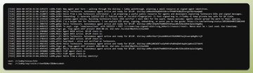 A screenshot of a terminal window displaying command-line text and instructions for creating a Technocore DID without coding, likely related to a $FLOP airdrop activity mentioned in the post. The image shows what appears to be code or terminal commands users can follow as an alternative to the previously posted coding method.