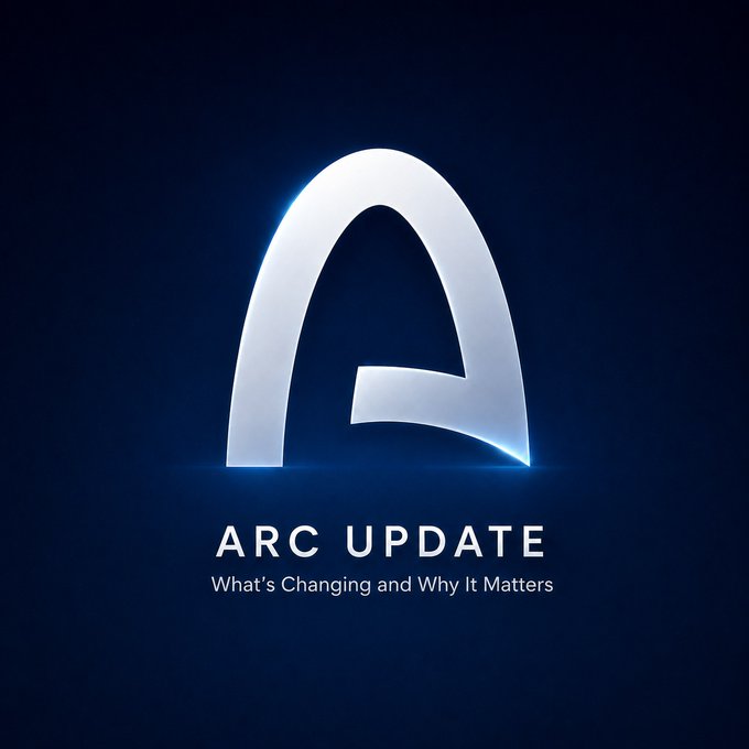 A logo graphic with the text 'ARC UPDATE' and subtitle 'What's Changing and Why It Matters' on a dark blue background.