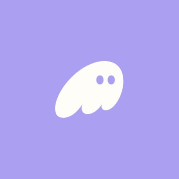 A small, stylized white ghost icon with two purple eyes is centered on a soft lavender background. The cute, minimalist Phantom logo represents the Phantom crypto wallet brand referenced in the tweet announcing their continued support for the Aptos network.