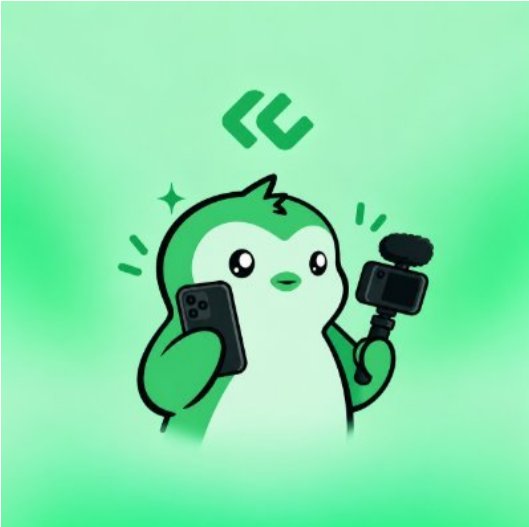 A green mascot character holds a smartphone and a small action camera against a bright green background.