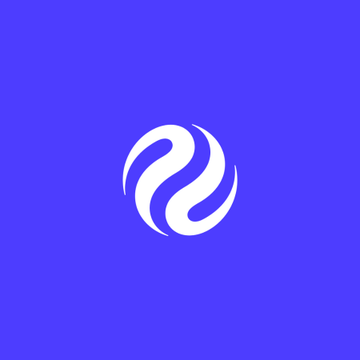 The image features a logo for an online financial services company named "INJ", which stands out against a blue background. The logo consists of two white swirls that are connected by a line, creating a unique and eye-catching design. The text "INJ is the future of finance" is written below the logo, providing additional context about the company's purpose or mission.