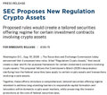 SEC proposes new regulation for crypto assets, noting that proposed rules could create a tailored securities disclosure regime for crypto, specifically addressing crypto assets. The image relates to the post by highlighting regulatory developments in the crypto space, relevant to ETH's market movements and potential long positions discussed.